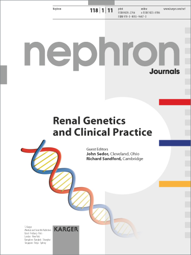 Nephron Physiology Cover Image for Volume 118, Issue 1