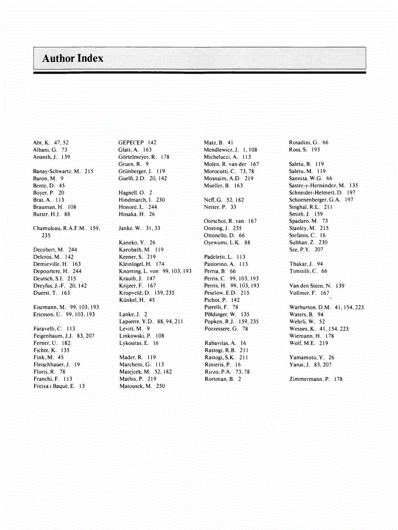 First page of Author Index Vol. 9, 1983