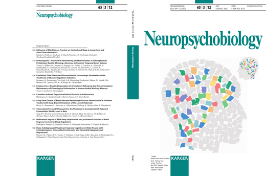 Neuropsychobiology Cover Image for Volume 65, Issue 3