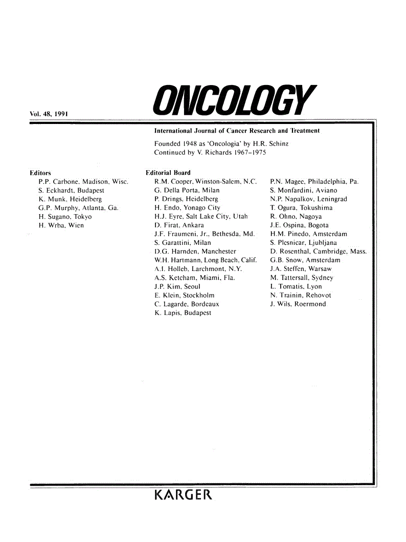 First page of Contents, Vol. 48,1991