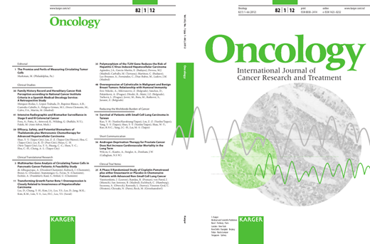Oncology Cover Image for Volume 82, Issue 1