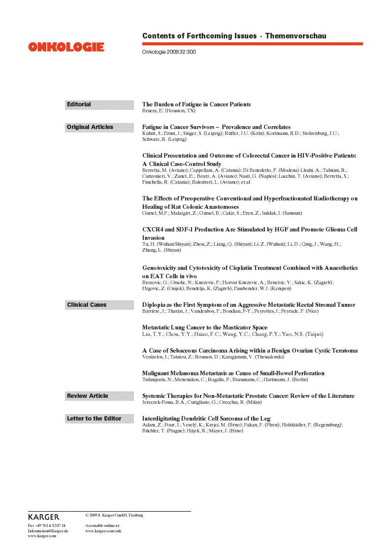 First page of Contents of Forthcoming Issues · Themenvorschau