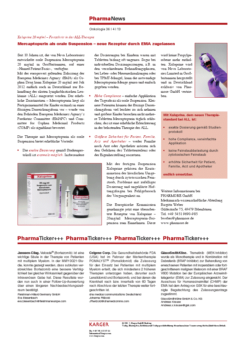 First page of Pharma News / Ticker