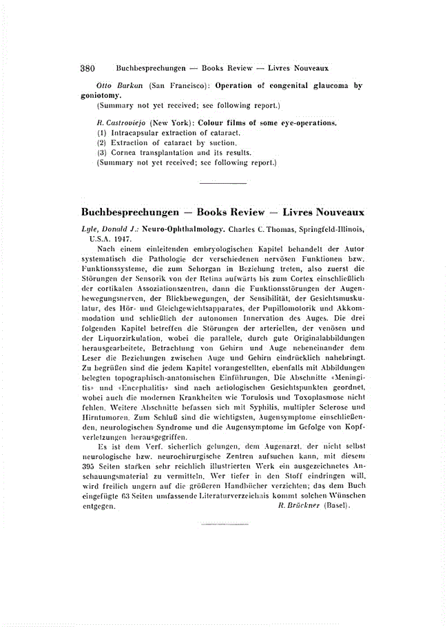 First page of Buchbesprechungen