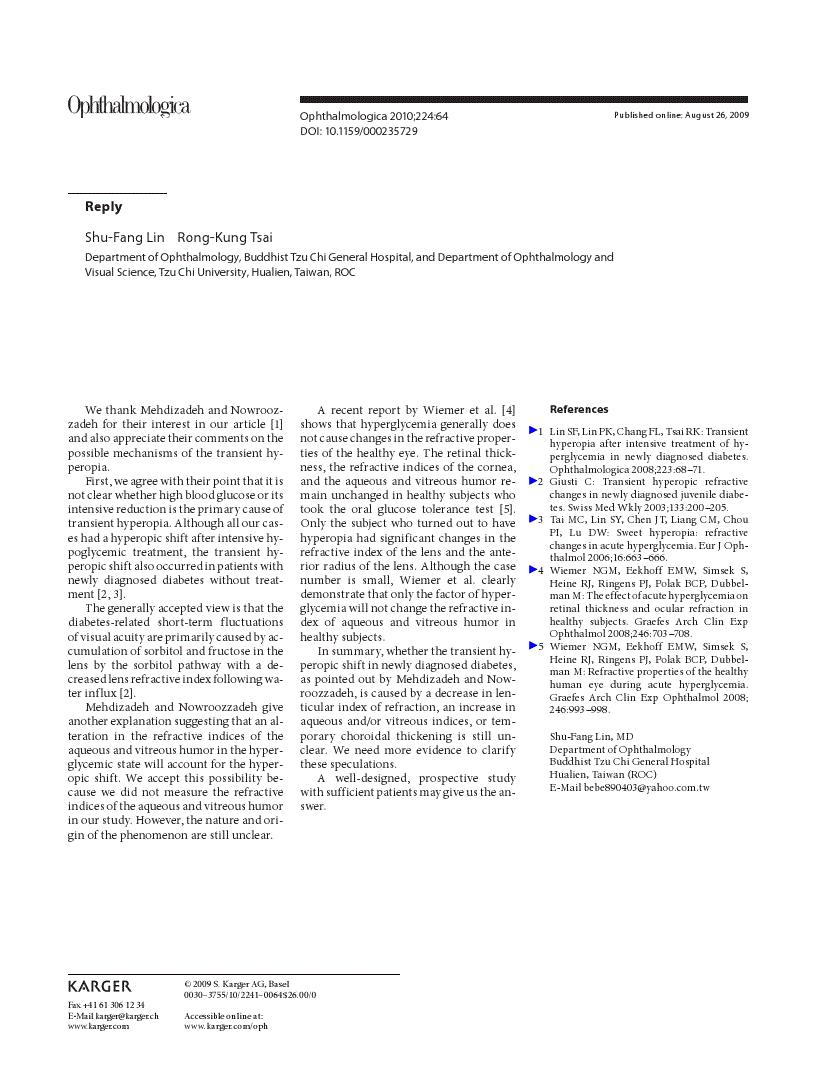 First page of Reply