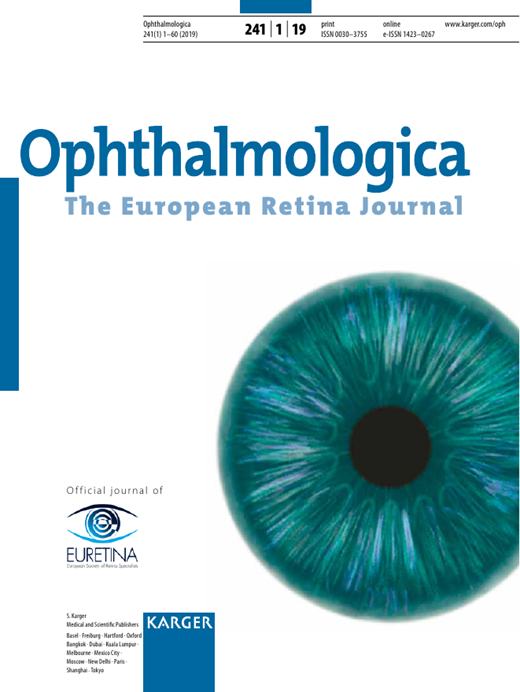 Ophthalmologica Cover Image for Volume 241, Issue 1