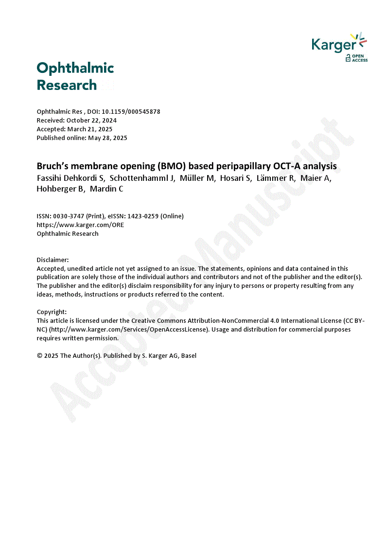 First page of Bruch’s membrane opening (BMO) based peripapillary OCT-A analysis