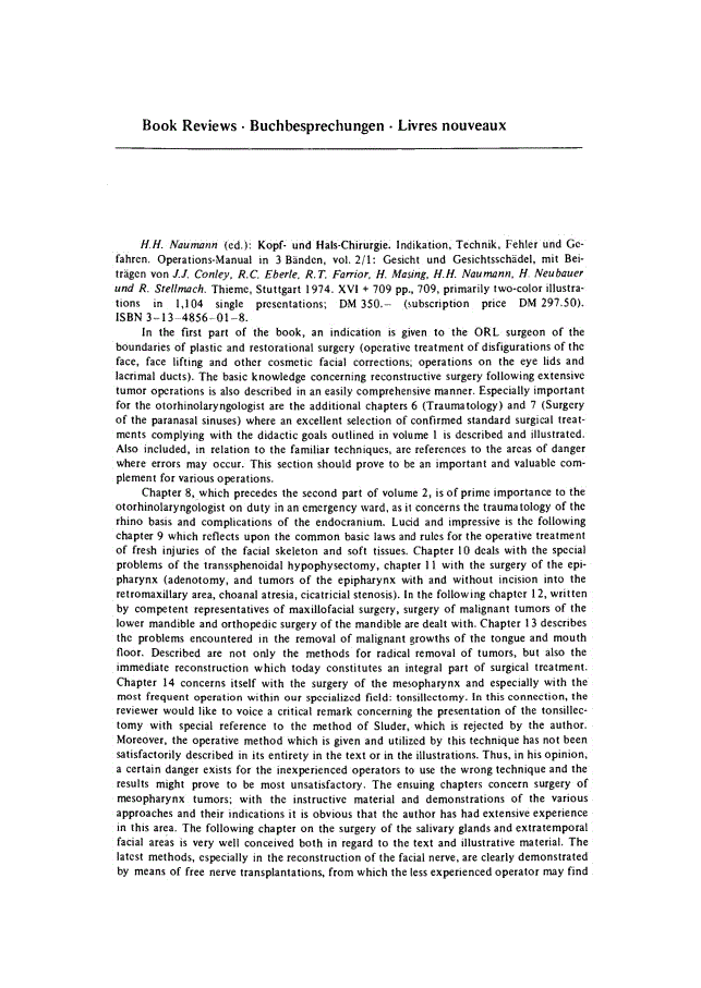 First page of Book Reviews