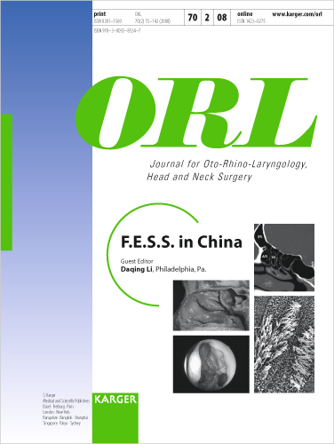 ORL Cover Image for Volume 70, Issue 2