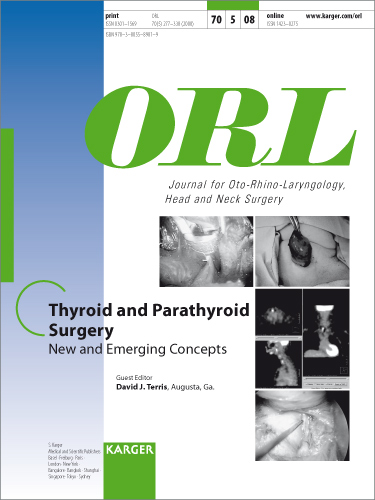 ORL Cover Image for Volume 70, Issue 5