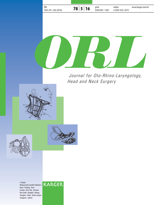 ORL Cover Image for Volume 78, Issue 5