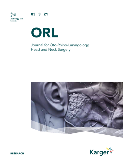 ORL Cover Image for Volume 83, Issue 3