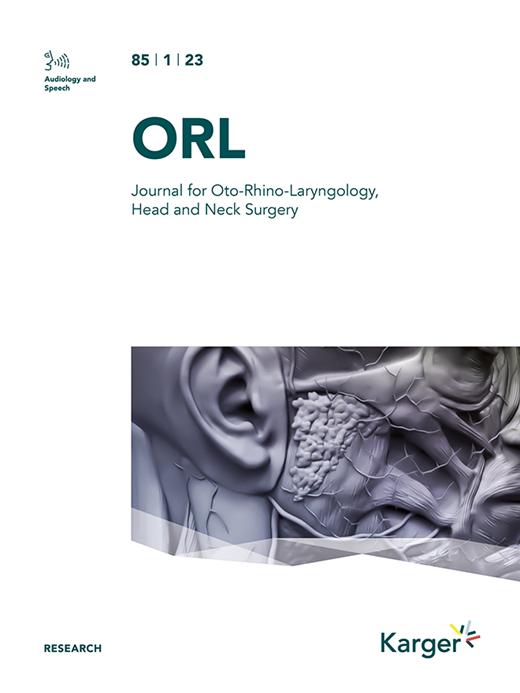 ORL Cover Image for Volume 85, Issue 1