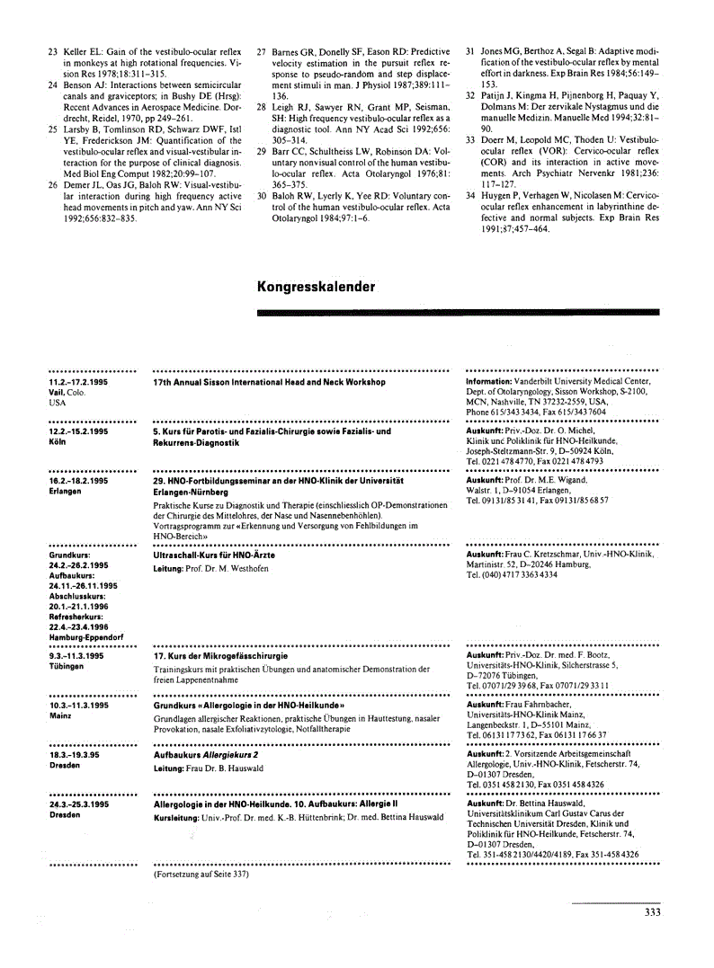 First page of Kongresskalender