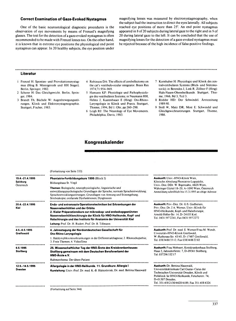 First page of Kongresskalender