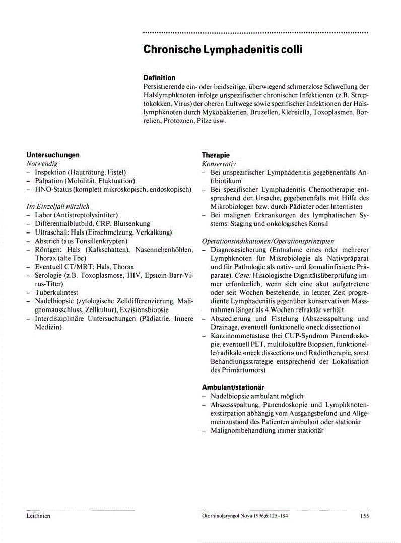 First page of Leitlinien/Algorithmen der Deutschen Gesellschaft für Hals-Nasen-Ohren-Heilkunde, Kopf- und Halschirurgie (Part 3 of 4)