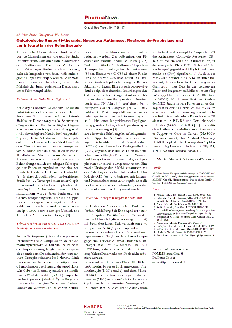 First page of PharmaNews