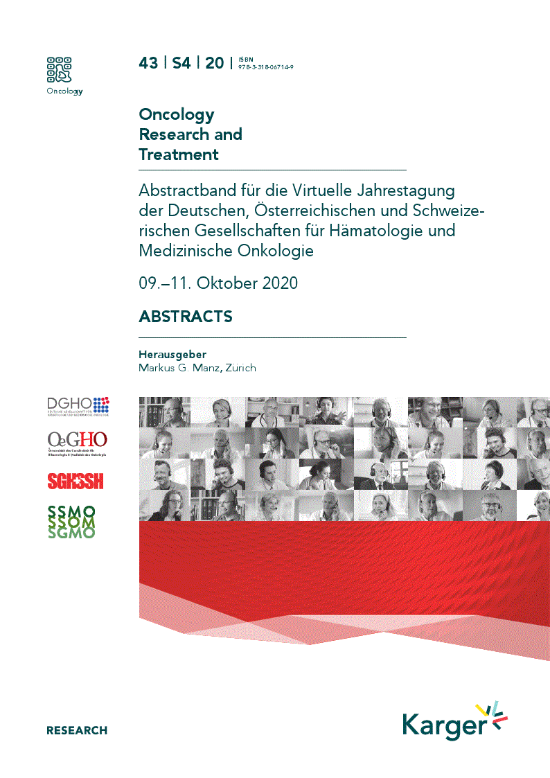 First page of Abstractband für die Virtuelle Jahrestagung der Deutschen, Österreichischen und Schweizerischen Gesellschaften für Hämatologie und Medizinische Onkologie, 09.–11. Oktober 2020: Abstracts