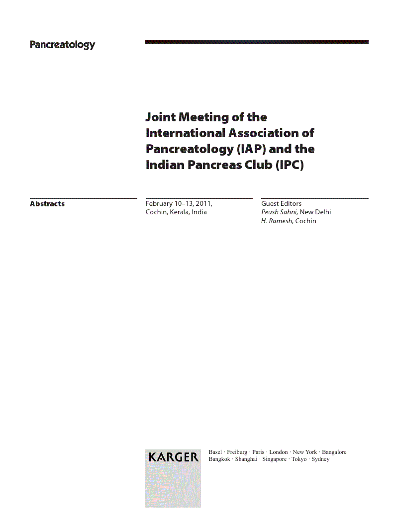 First page of Title Page / Table of Contents / Sessions