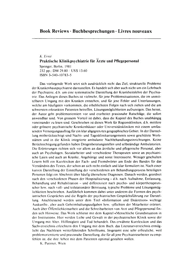 First page of Book Reviews