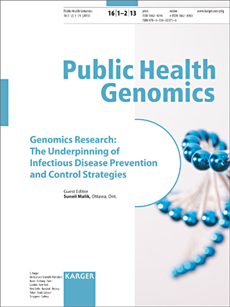 Public Health Genomics Cover Image for Volume 16, Issue 1-2