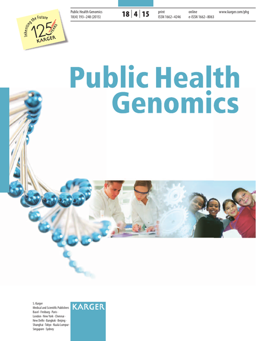 Public Health Genomics Cover Image for Volume 18, Issue 4