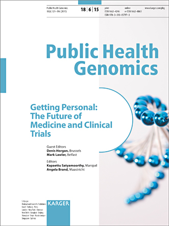 Public Health Genomics Cover Image for Volume 18, Issue 6