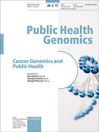 Public Health Genomics Cover Image for Volume 20, Issue 2