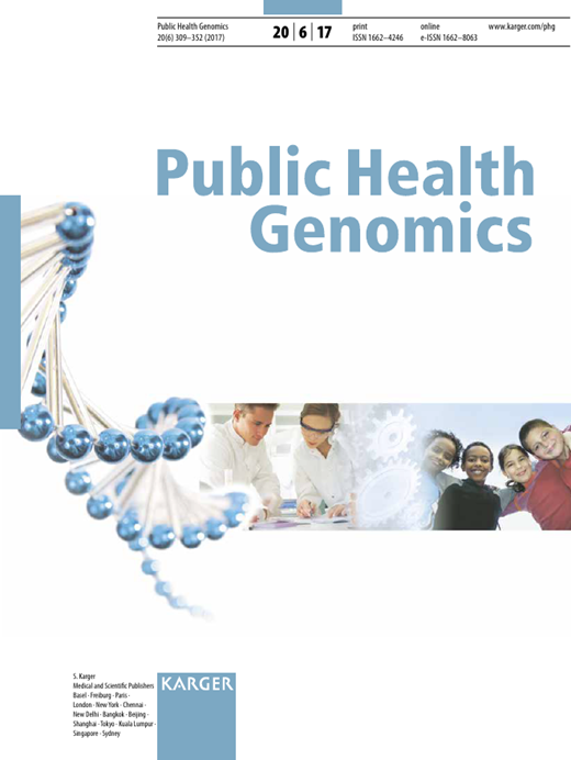 Public Health Genomics Cover Image for Volume 20, Issue 6