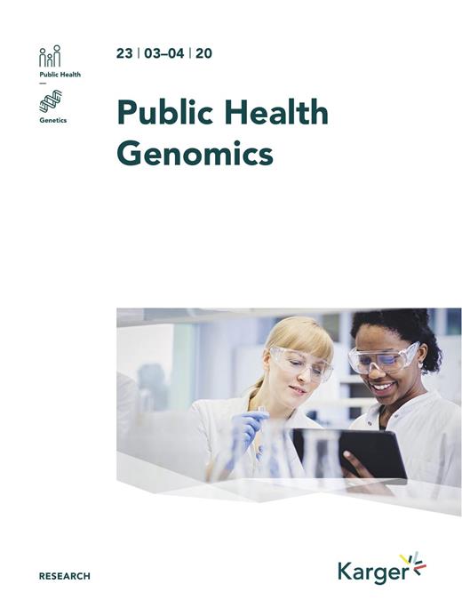 Public Health Genomics Cover Image for Volume 23, Issue 3-4
