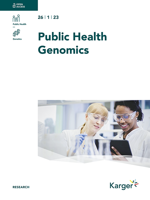 Public Health Genomics Cover Image for Volume 26, Issue 1