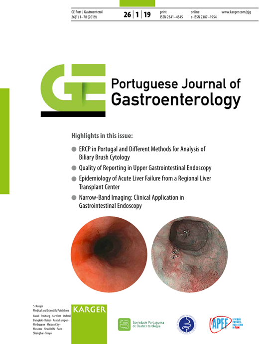 GE - Portuguese Journal of Gastroenterology Cover Image for Volume 26, Issue 1