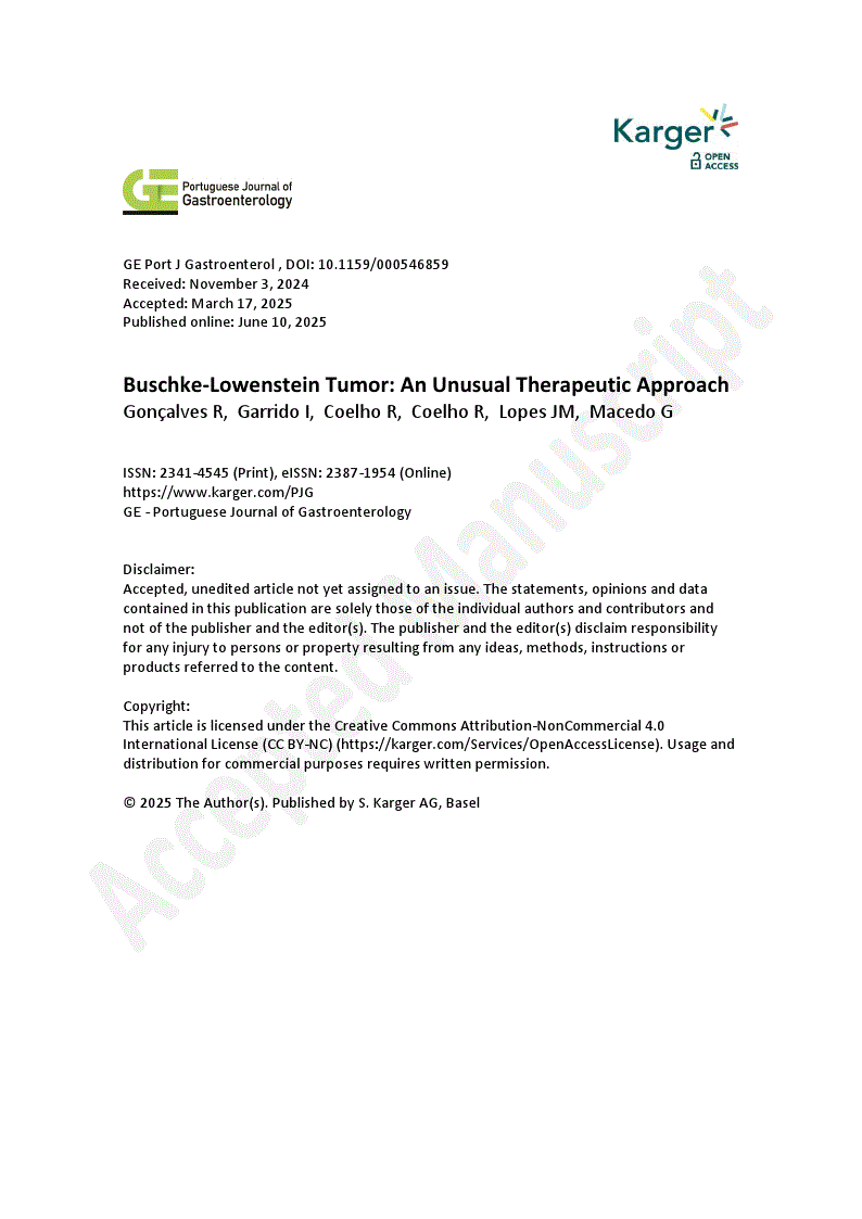 First page of Buschke-Lowenstein Tumor: An Unusual Therapeutic Approach
