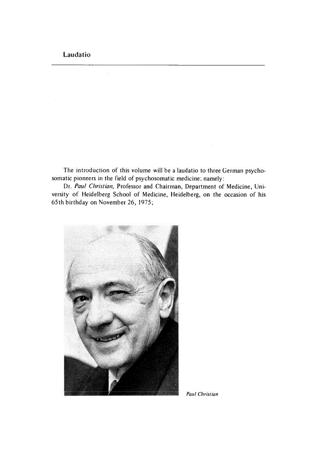 First page of Laudatio