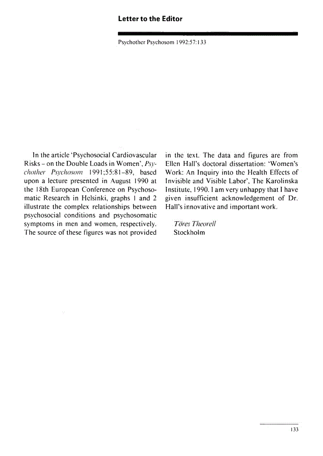 First page of Letter to the Editor
