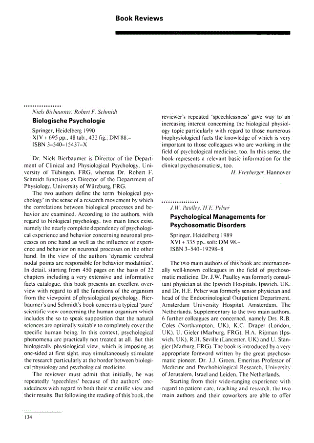 First page of Book Reviews