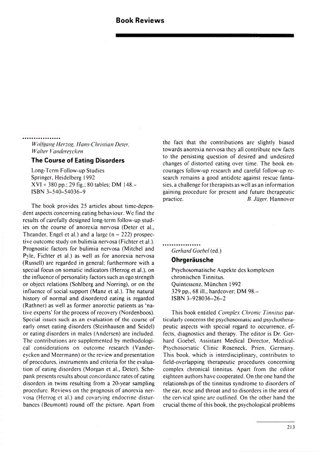 First page of Book Reviews