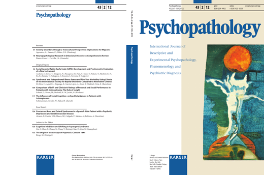 Psychopathology Cover Image for Volume 45, Issue 2