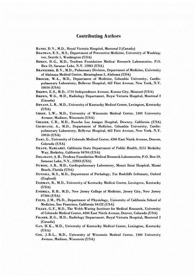 First page of Contributing Authors