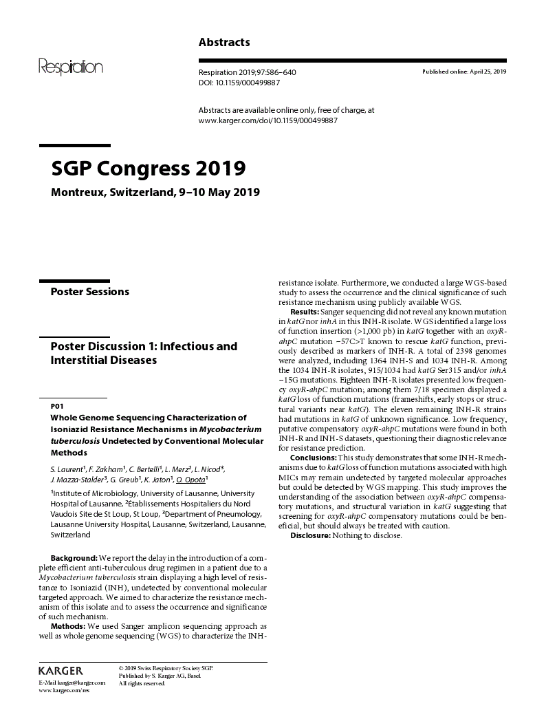 First page of SGP Congress 2019