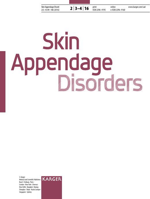 Skin Appendage Disorders Cover Image for Volume 2, Issue 3-4