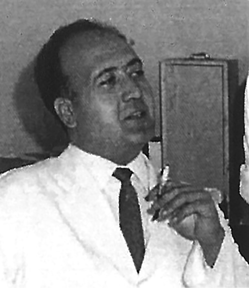 Fig. 2. Photo of Prof. Fritz Mundinger (1924–2012), leading stereotactic neurosurgeon in Germany who cooperated with Traugott Riechert, Freiburg, in the early 1960s. Source: private archive of Prof. Joachim Krauss.
