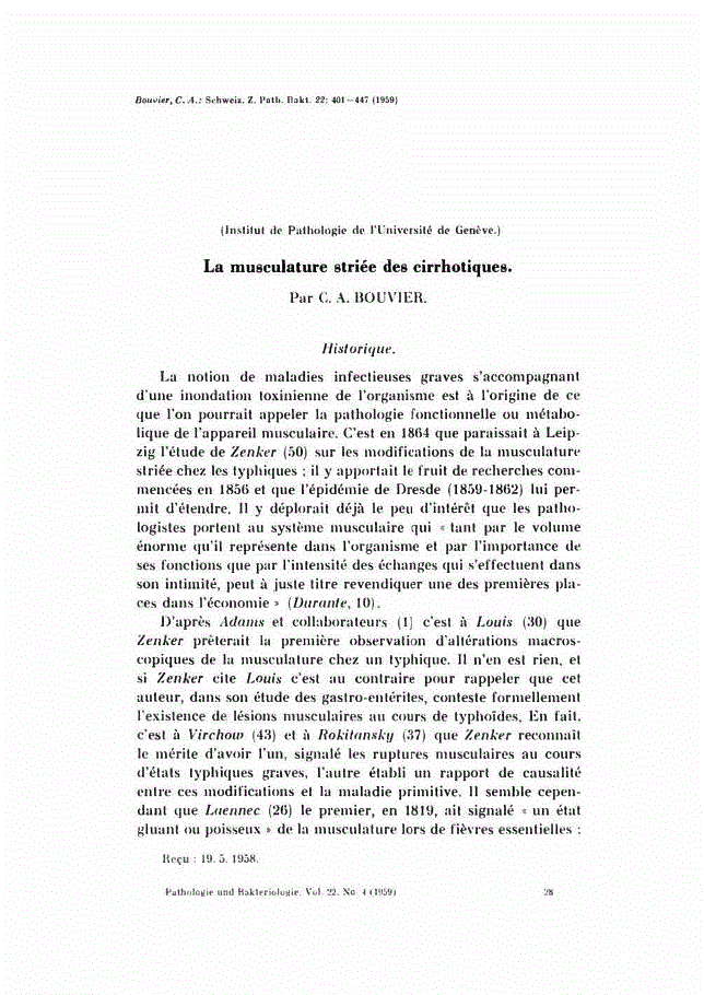 First page of La musculature striée des cirrhotiques