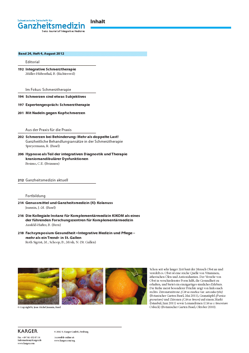 First page of Band 24, Heft 4, August 2012