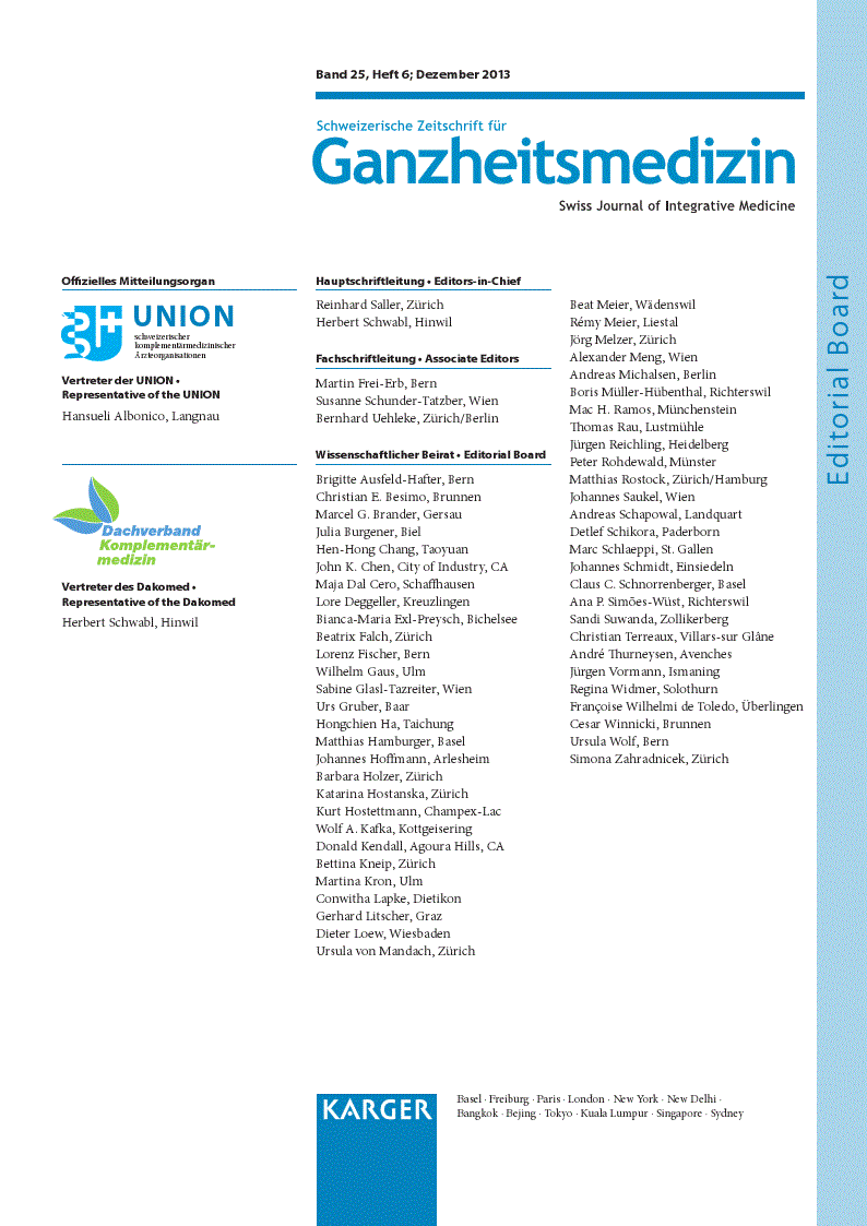 First page of Editorial Board