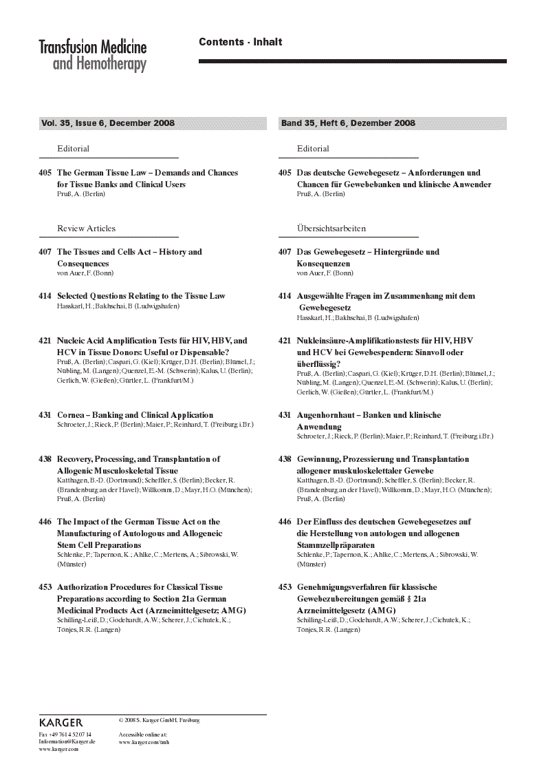 First page of Contents · Inhalt Vol. 35, Issue 6, December 2008<subtitle>Band 35, Heft 6, Dezember 2008</subtitle>