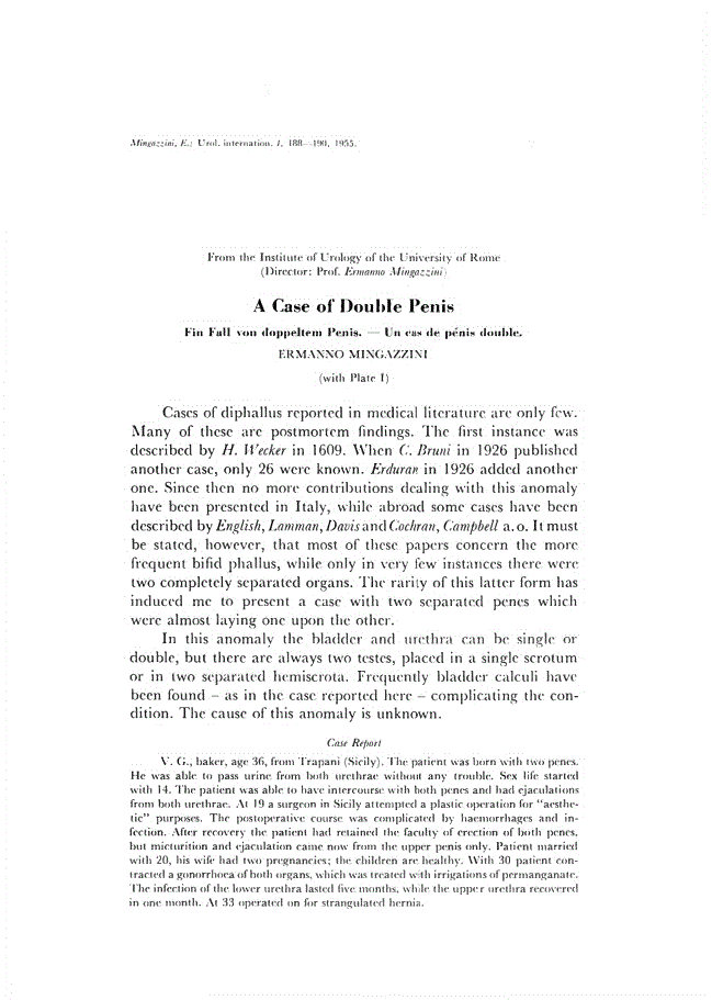 First page of A Case of Double Penis