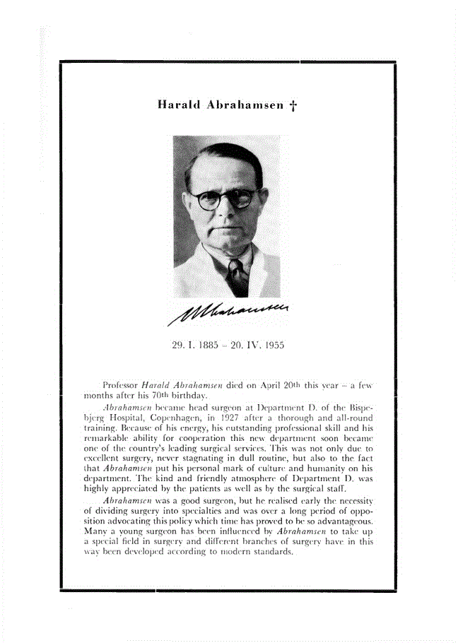 First page of Harald Abrahamsen †