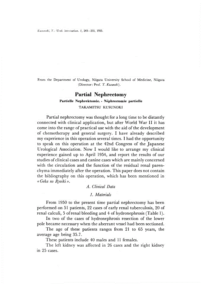 First page of Partial Nephrectomy