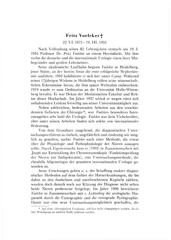 First page of Fritz Voelcker †